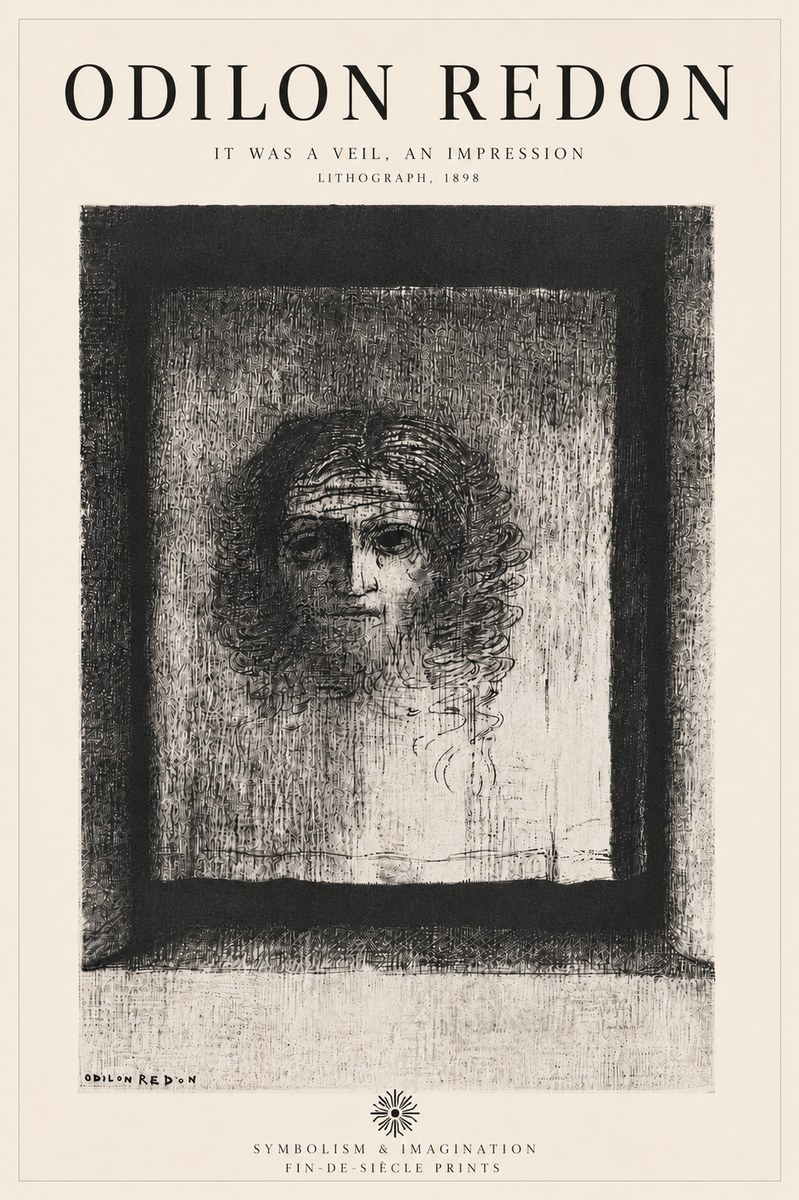 Odilon Redon It Was a Veil, an Impression No6 - Poszter