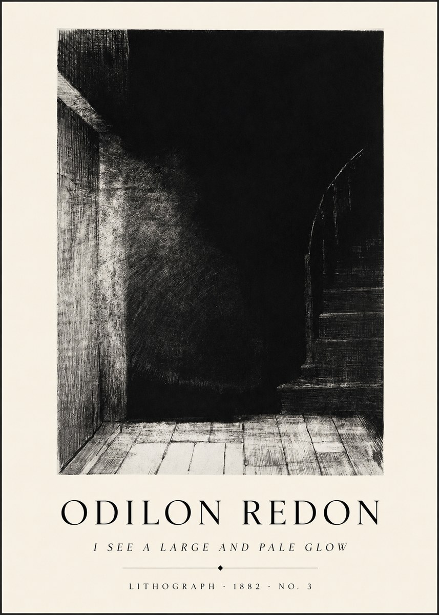 Odilon Redon I See a Large and Pale Glow No1 - Poszter