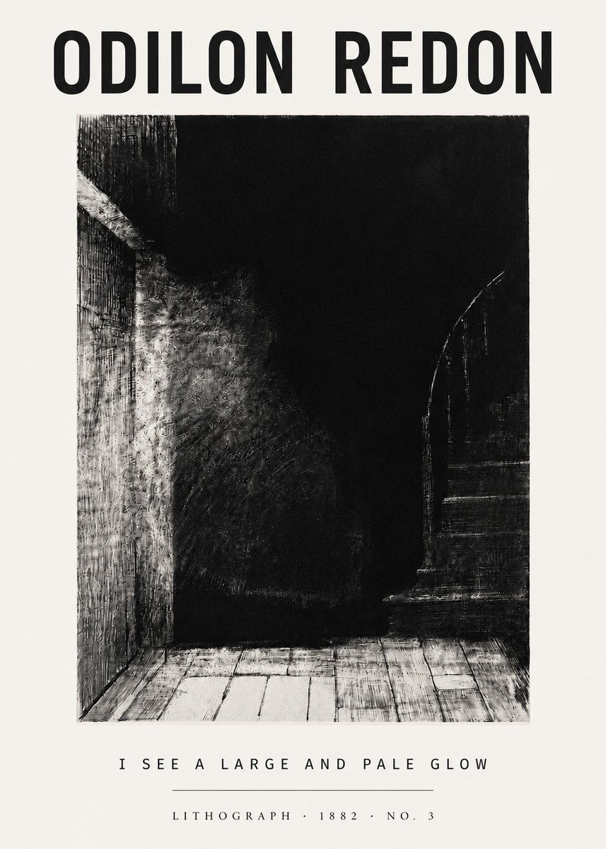 Odilon Redon I See a Large and Pale Glow No5 - Poszter