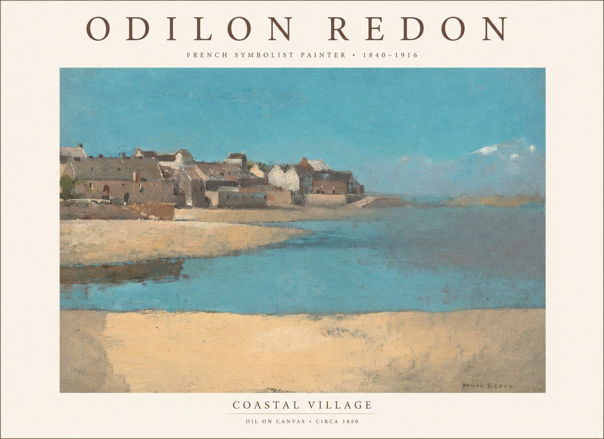 Odilon Redon Coastal Village No1 - Poszter
