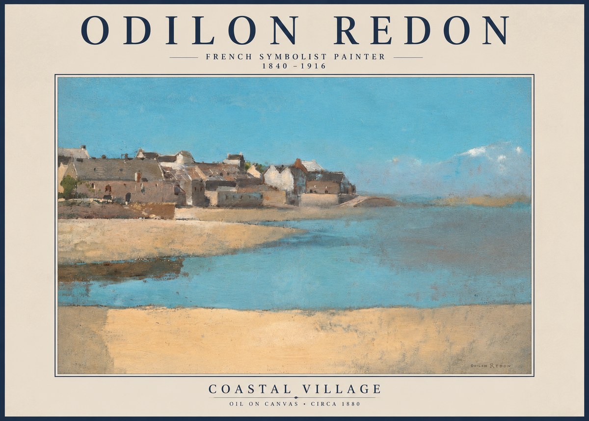 Odilon Redon Coastal Village No4 - Poszter