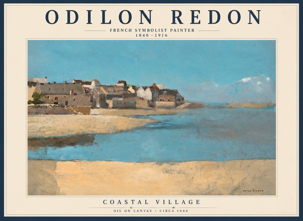 Odilon Redon Coastal Village No6 - Poszter