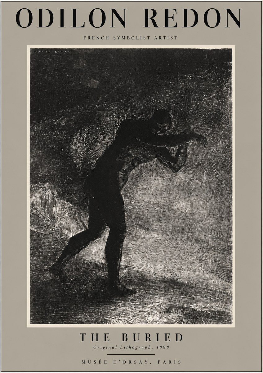 Odilon Redon The Buried No2 - Poszter