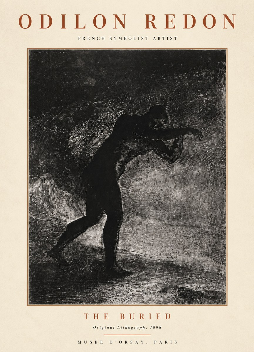 Odilon Redon The Buried No4 - Poszter