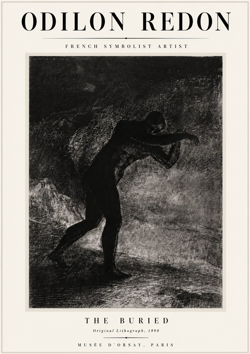 Odilon Redon The Buried No6 - Poszter