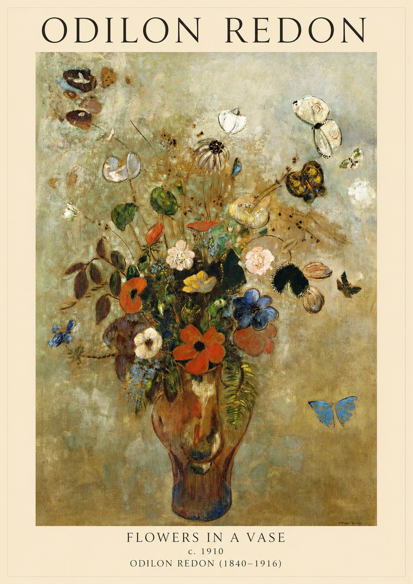 Odilon Redon Flowers in a Vase I No1 - Poszter