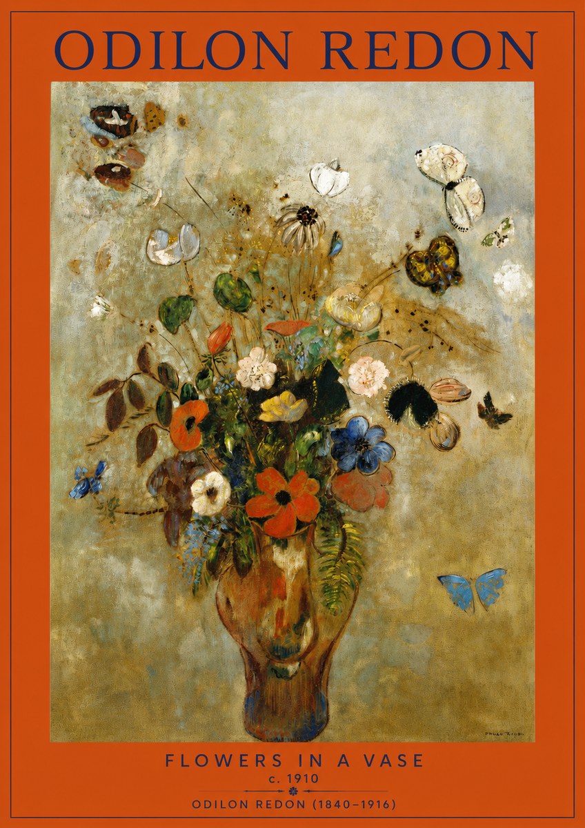 Odilon Redon Flowers in a Vase I No2 - Poszter