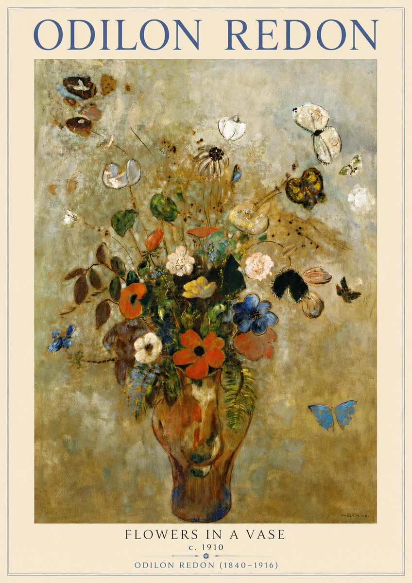 Odilon Redon Flowers in a Vase I No3 - Poszter