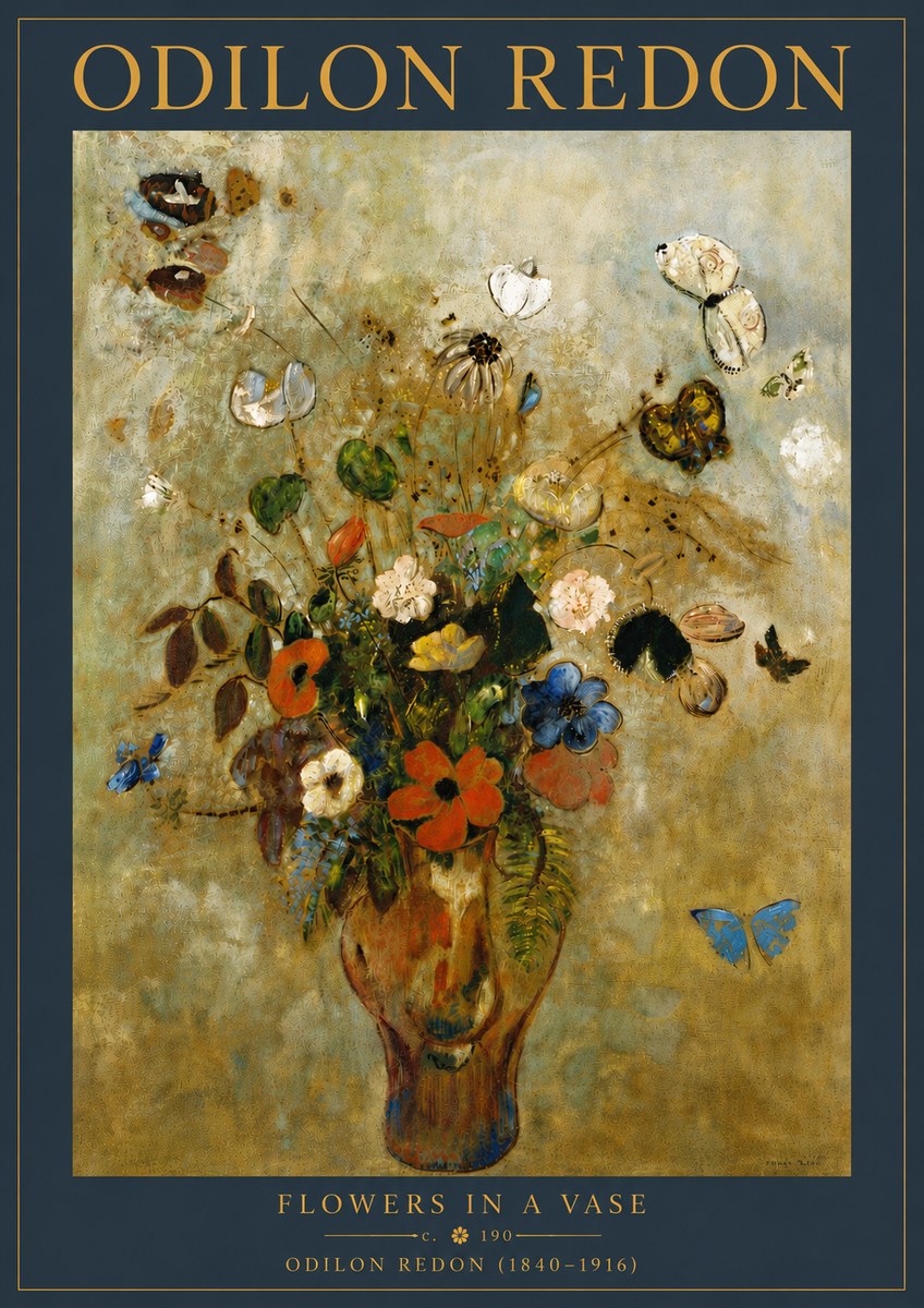 Odilon Redon Flowers in a Vase I No6 - Poszter