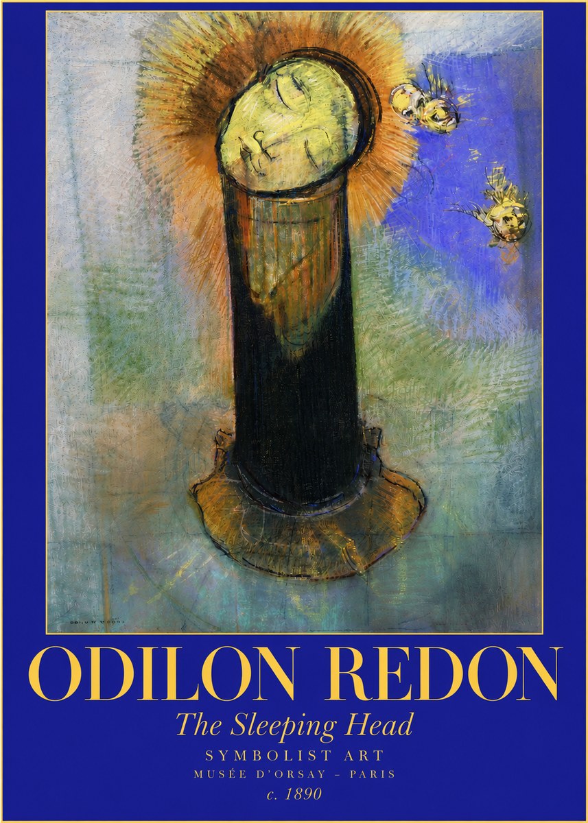 Odilon Redon The Sleeping Head No3 - Poszter