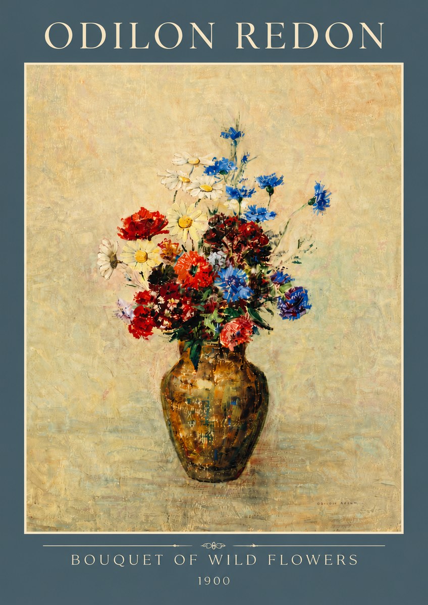 Odilon Redon Bouquet of Wild Flowers I No4 - Poszter