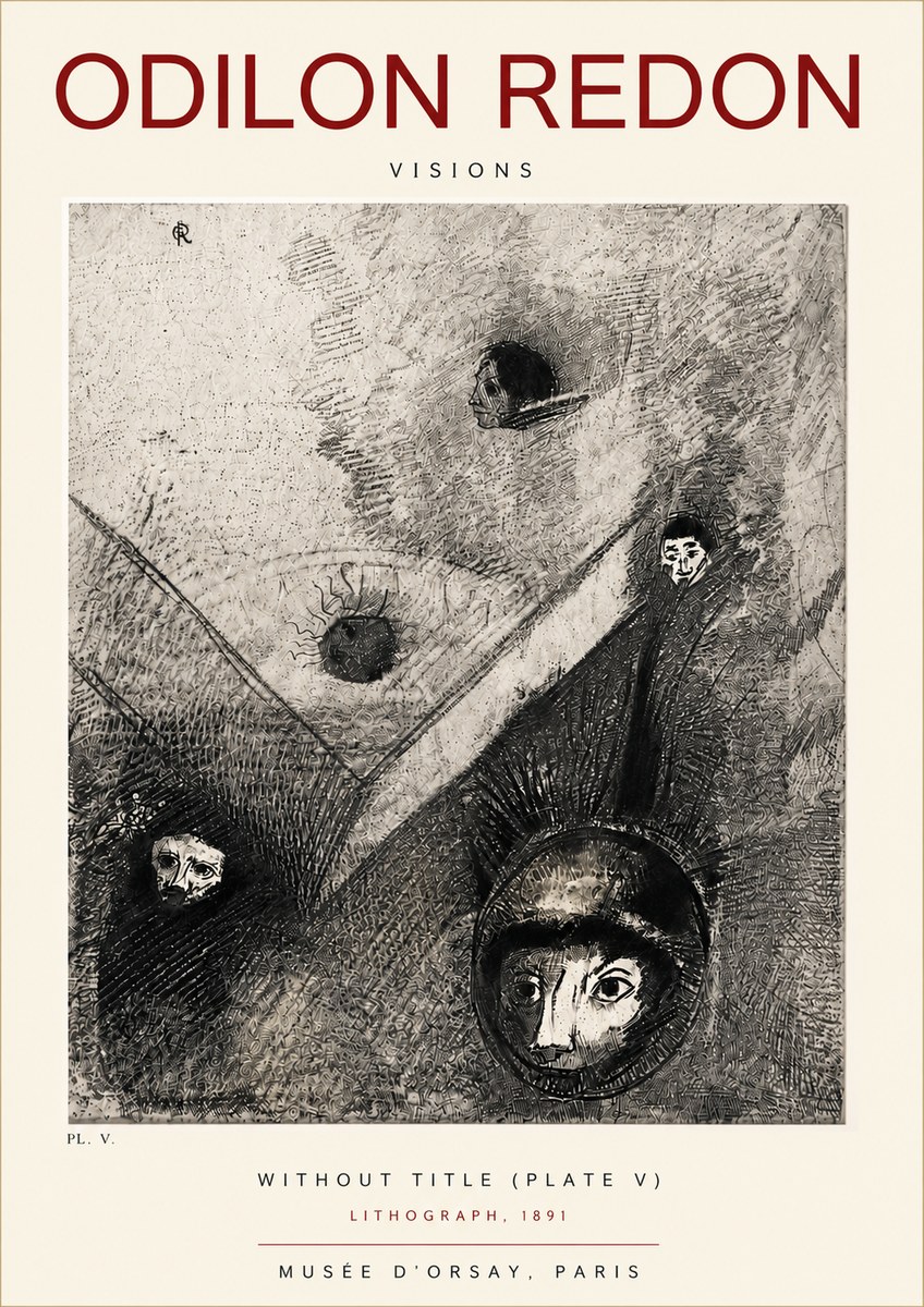 Odilon Redon Without Title (Plate V) No6 - Poszter