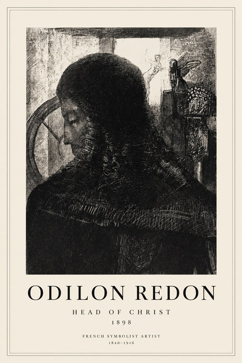 Odilon Redon Head of Christ II No1 - Poszter