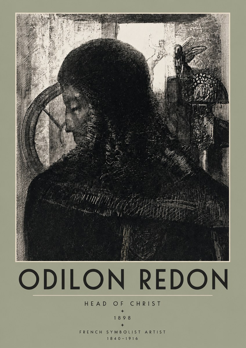 Odilon Redon Head of Christ II No2 - Poszter