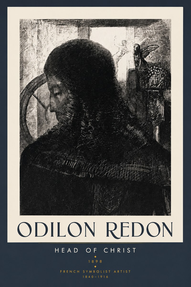 Odilon Redon Head of Christ II No3 - Poszter