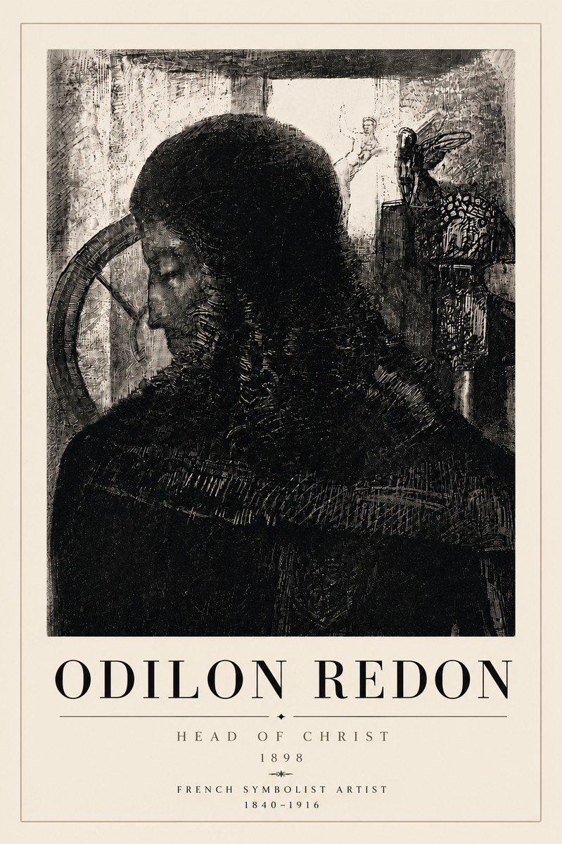 Odilon Redon Head of Christ II No6 - Poszter