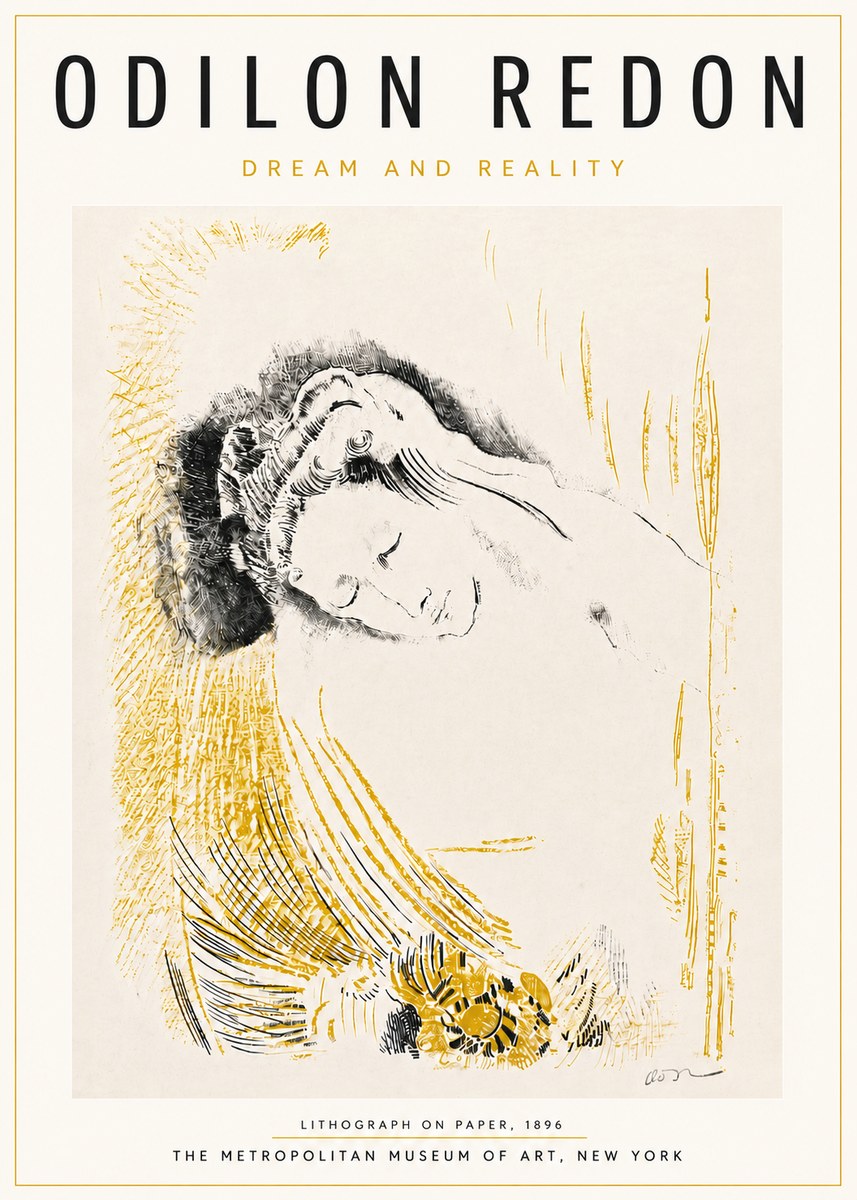 Odilon Redon Dream and Reality No5 - Poszter