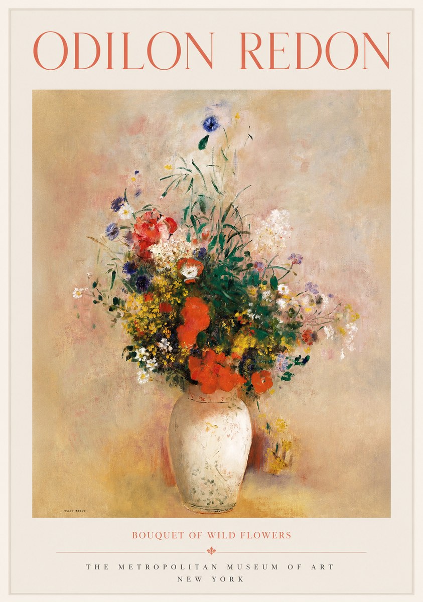 Odilon Redon Bouquet of Wild Flowers II No1 - Poszter