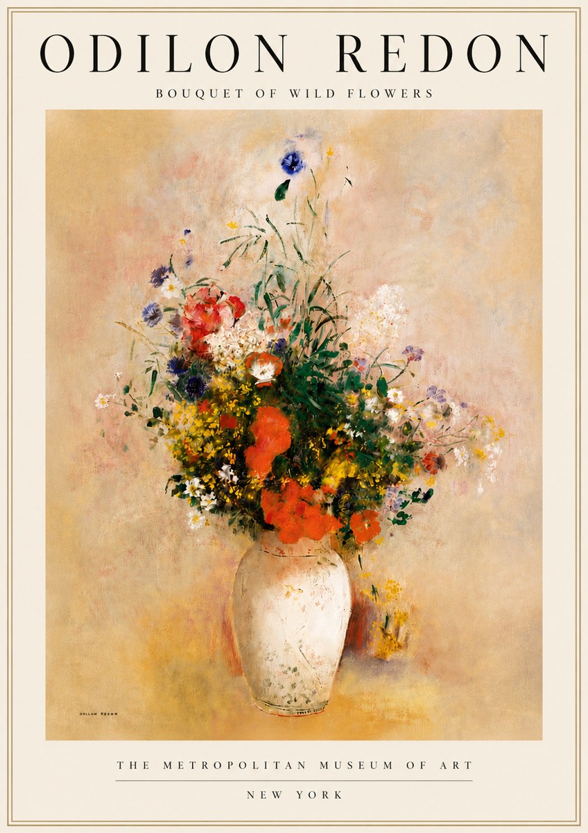 Odilon Redon Bouquet of Wild Flowers II No4 - Poszter