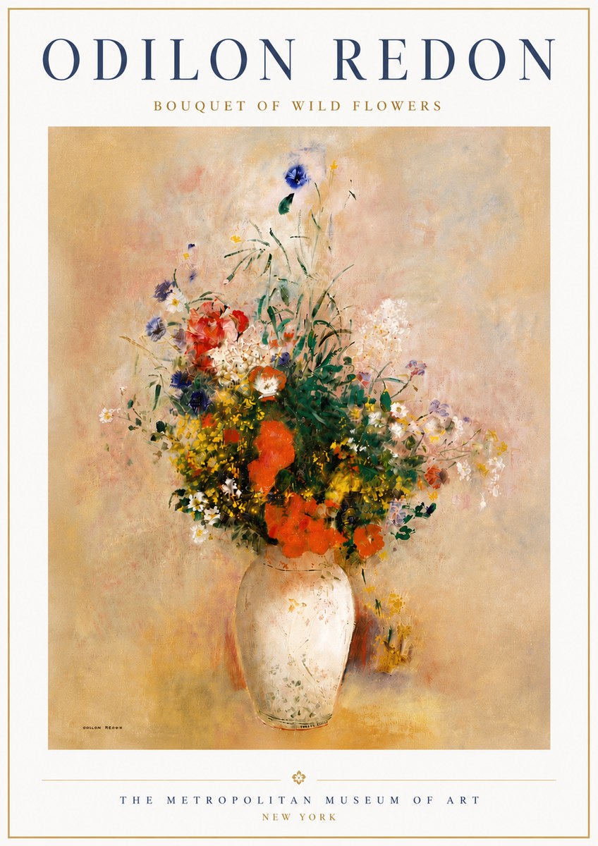 Odilon Redon Bouquet of Wild Flowers II No6 - Poszter
