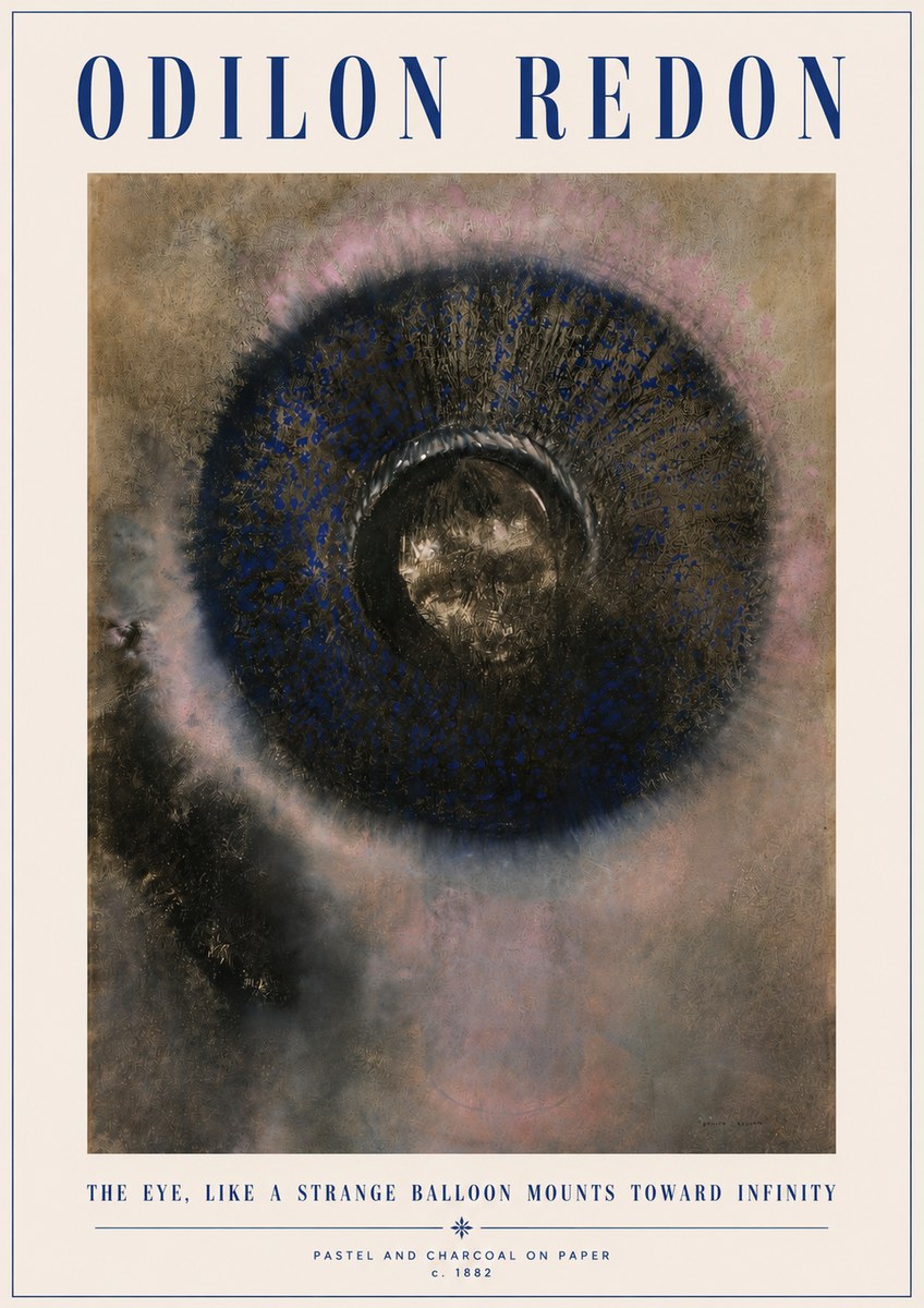 Odilon Redon The Eye, Like a Strange Balloon Mounts Toward Infinity No4 - Poszter