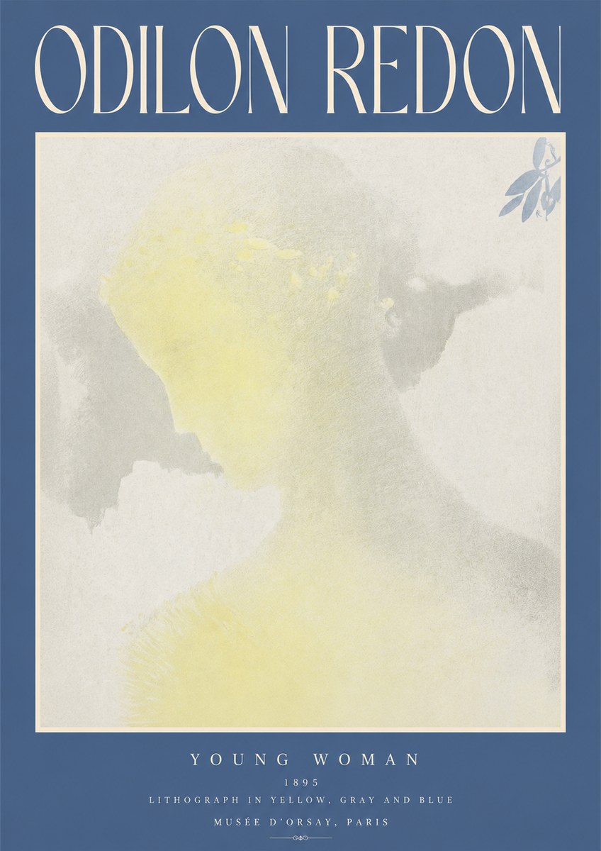 Odilon Redon Young Woman No2 - Poszter