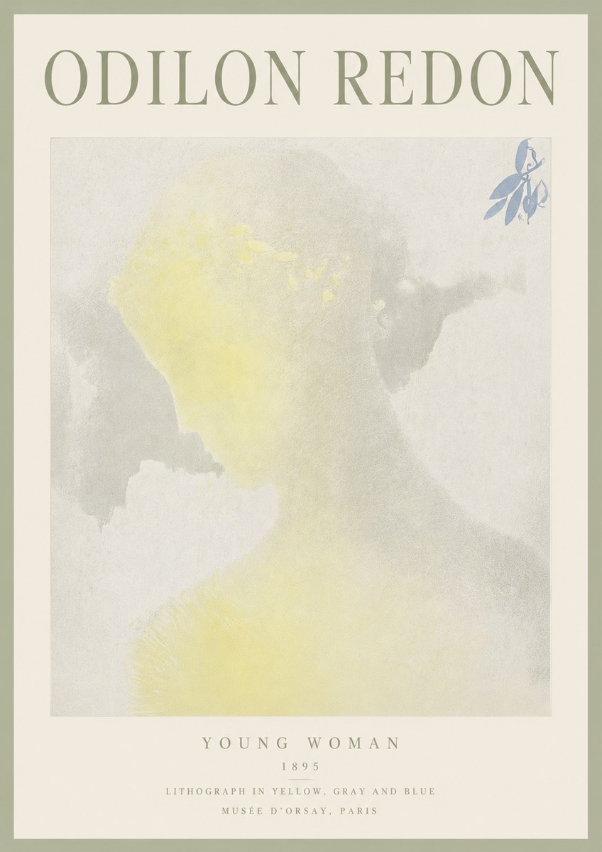 Odilon Redon Young Woman No3 - Poszter