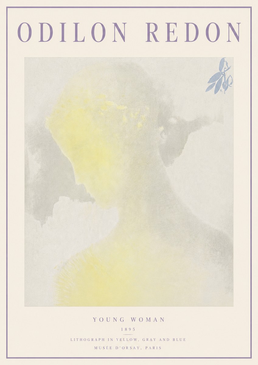 Odilon Redon Young Woman No6 - Poszter