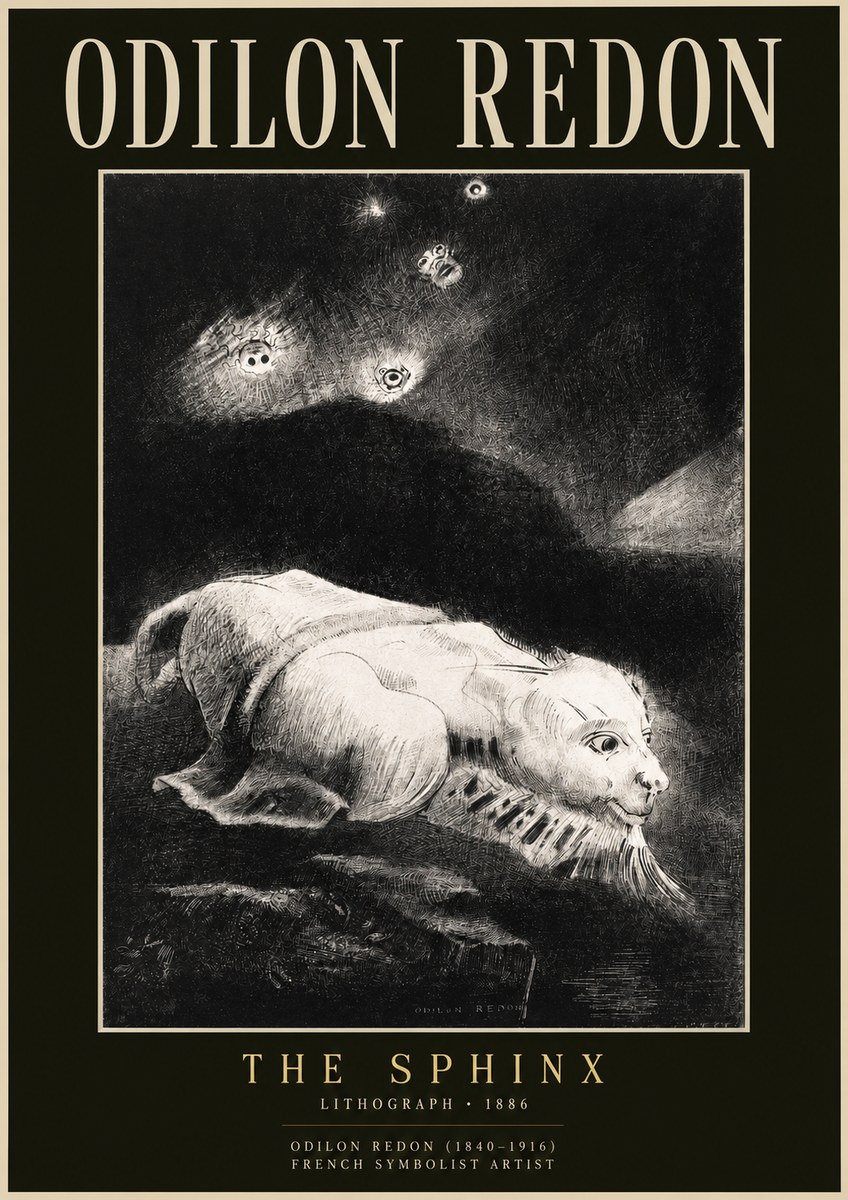 Odilon Redon The Sphinx No2 - Poszter