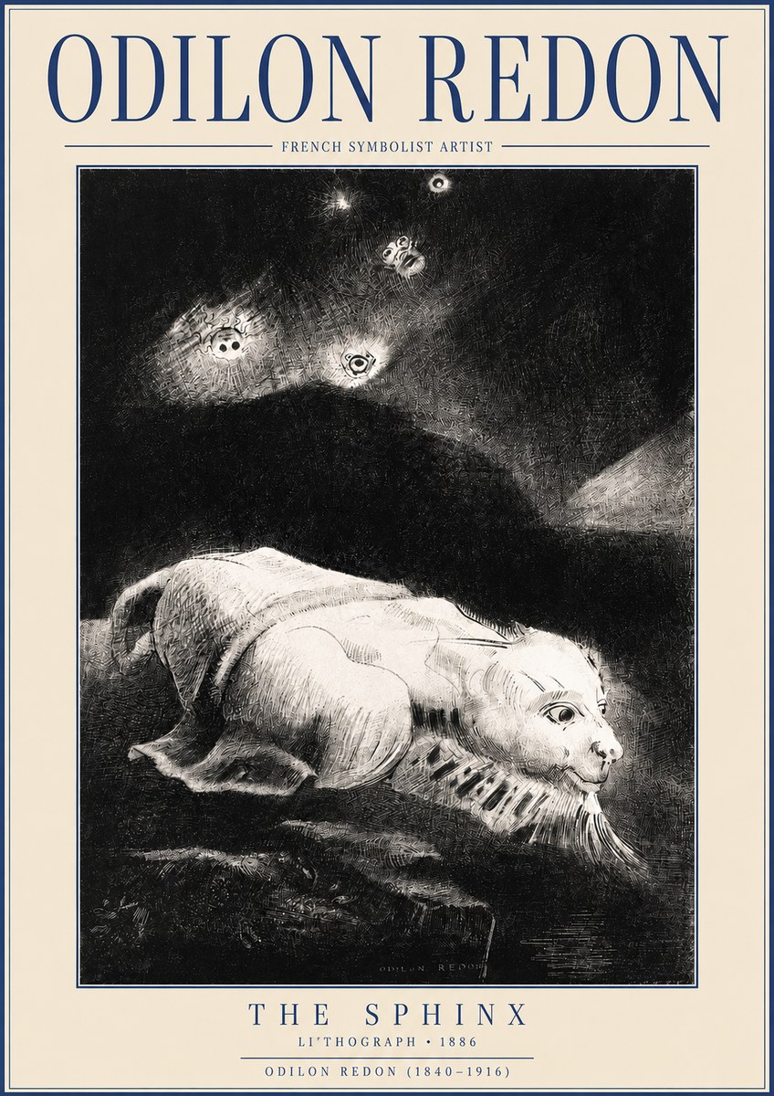 Odilon Redon The Sphinx No3 - Poszter