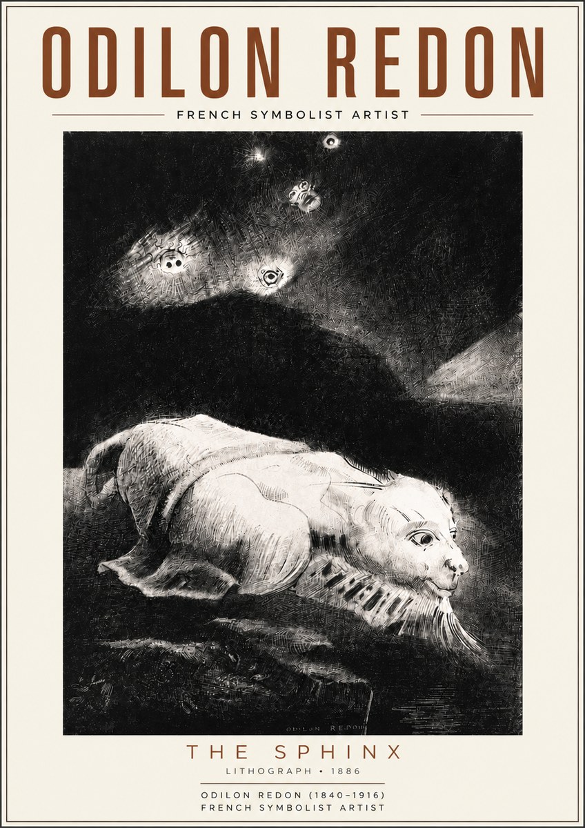 Odilon Redon The Sphinx No5 - Poszter