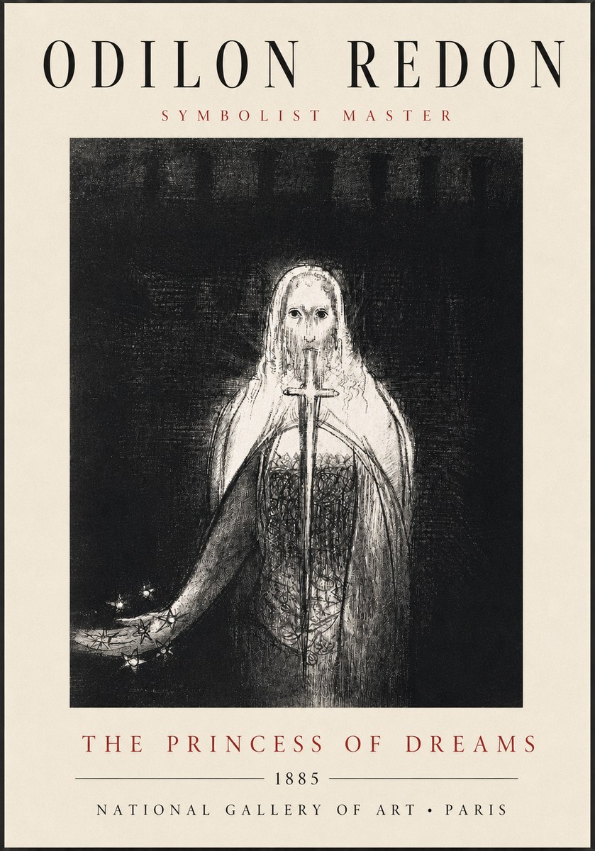 Odilon Redon The Princess of Dreams No3 - Poszter