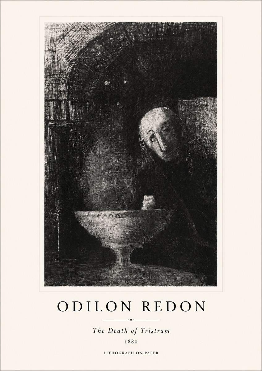 Odilon Redon The Death of Tristram No1 - Poszter