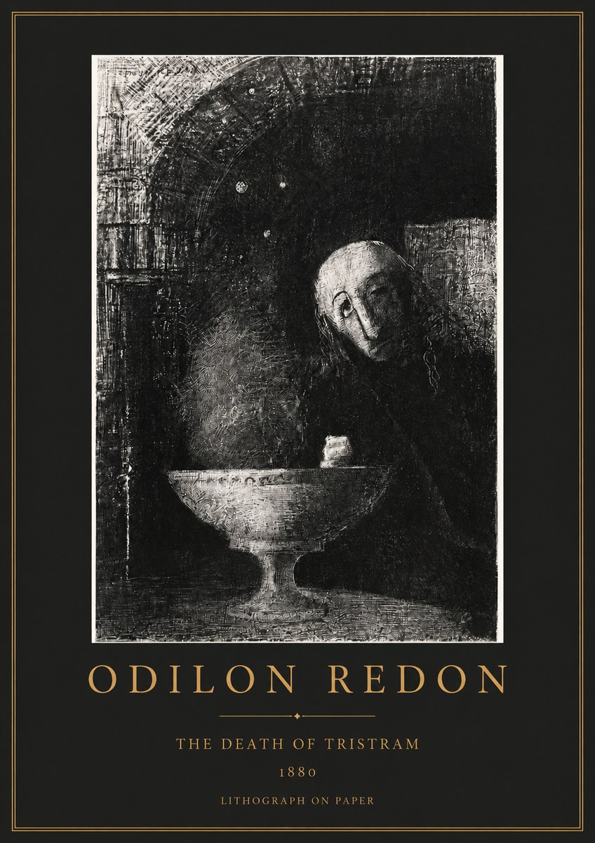 Odilon Redon The Death of Tristram No2 - Poszter