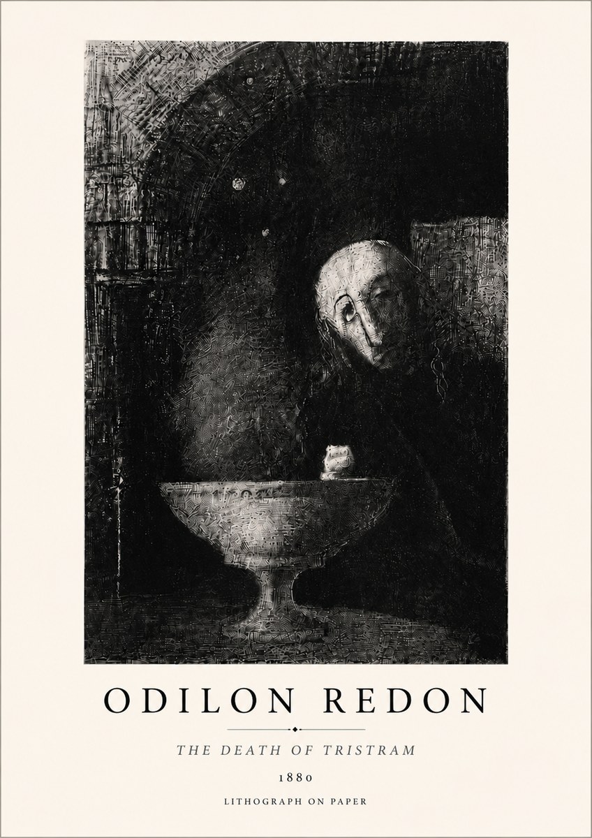 Odilon Redon The Death of Tristram No5 - Poszter