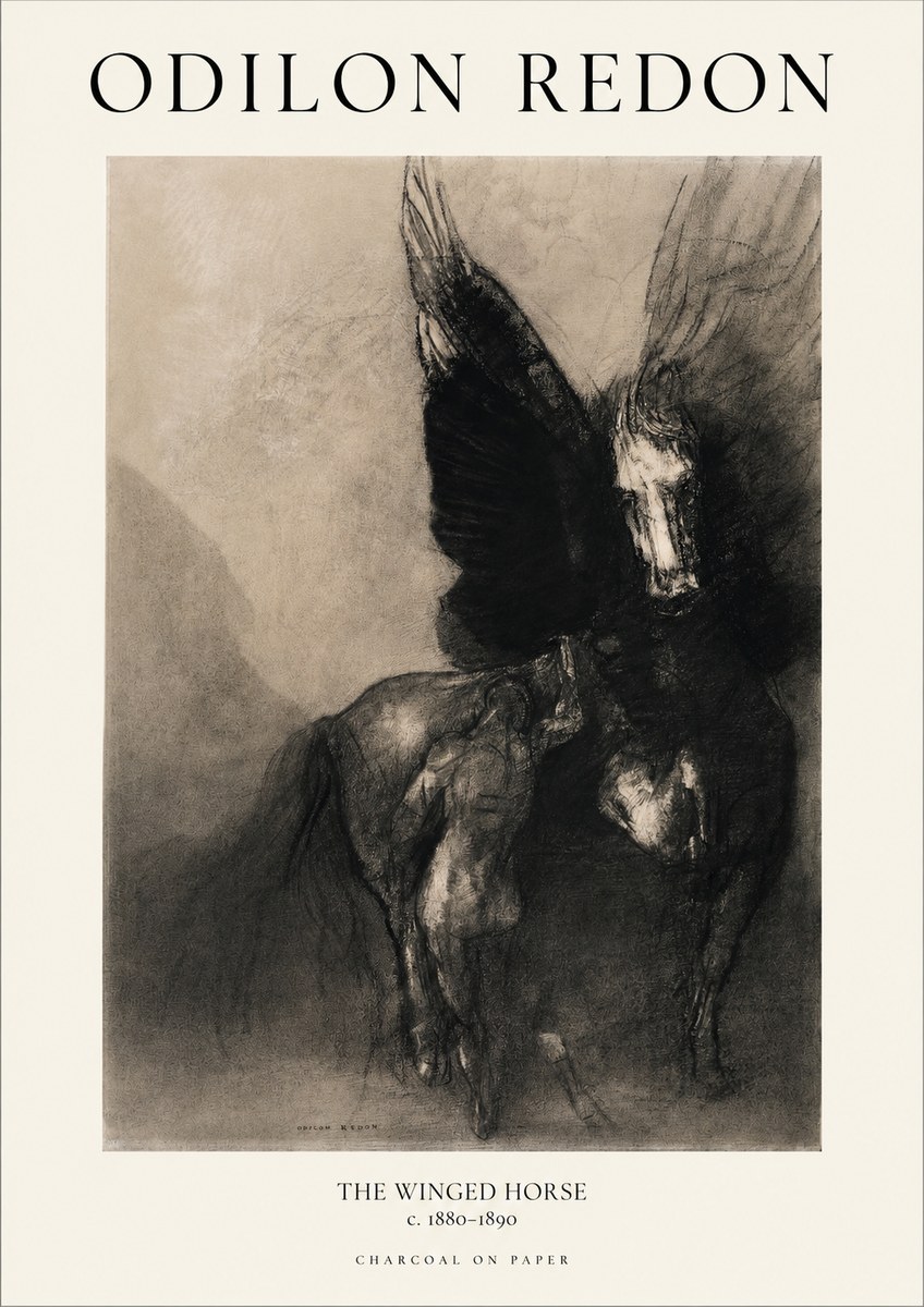 Odilon Redon The Winged Horse No1 - Poszter