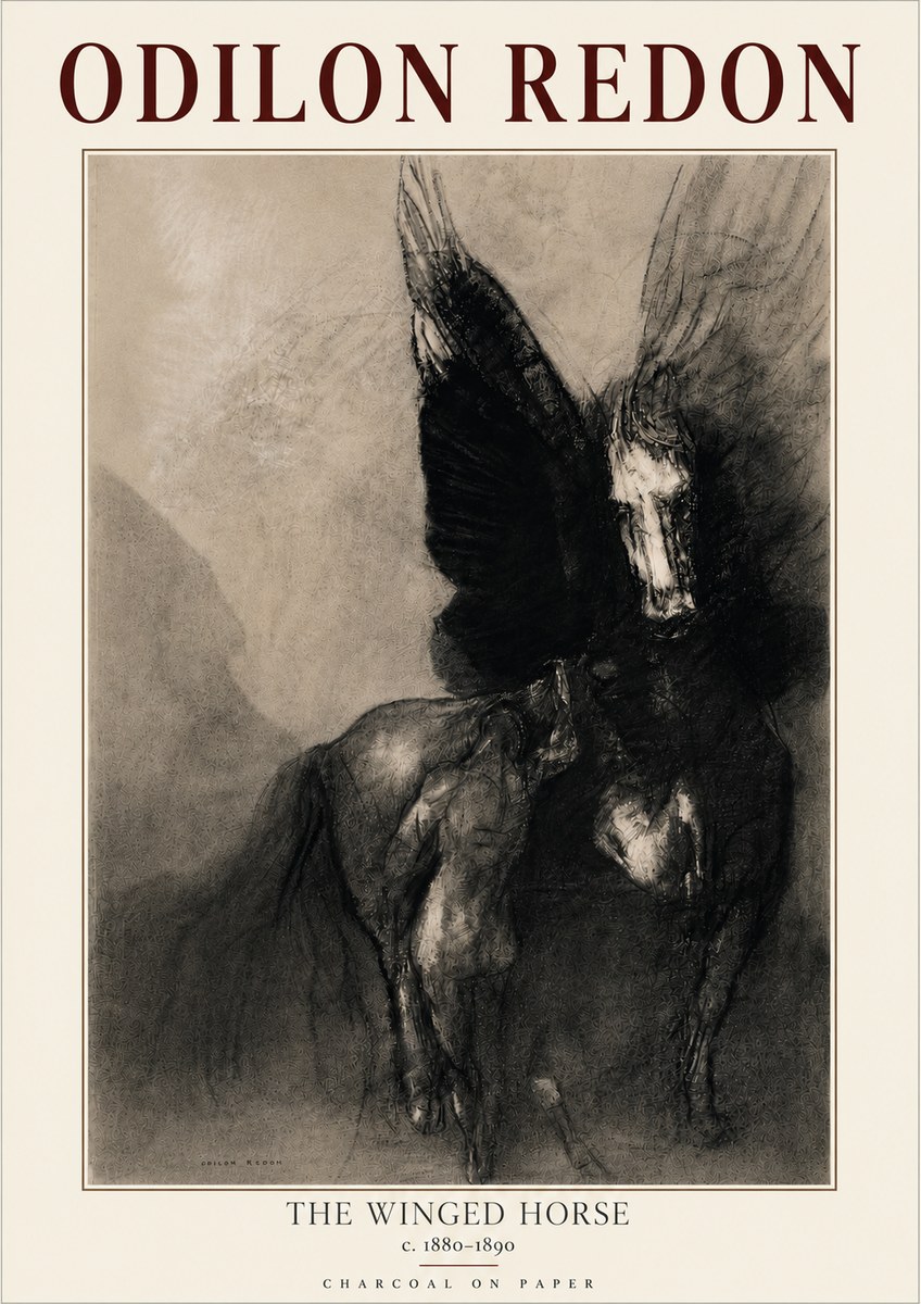 Odilon Redon The Winged Horse No4 - Poszter