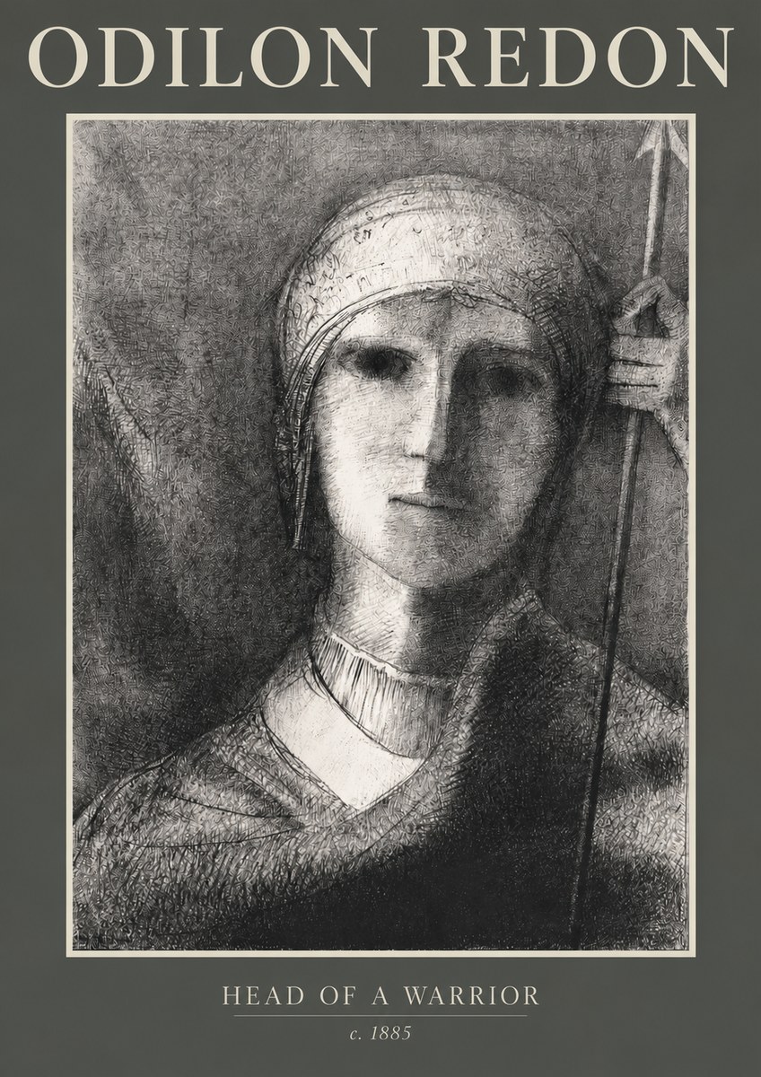 Odilon Redon Head of a Warrior No2 - Poszter