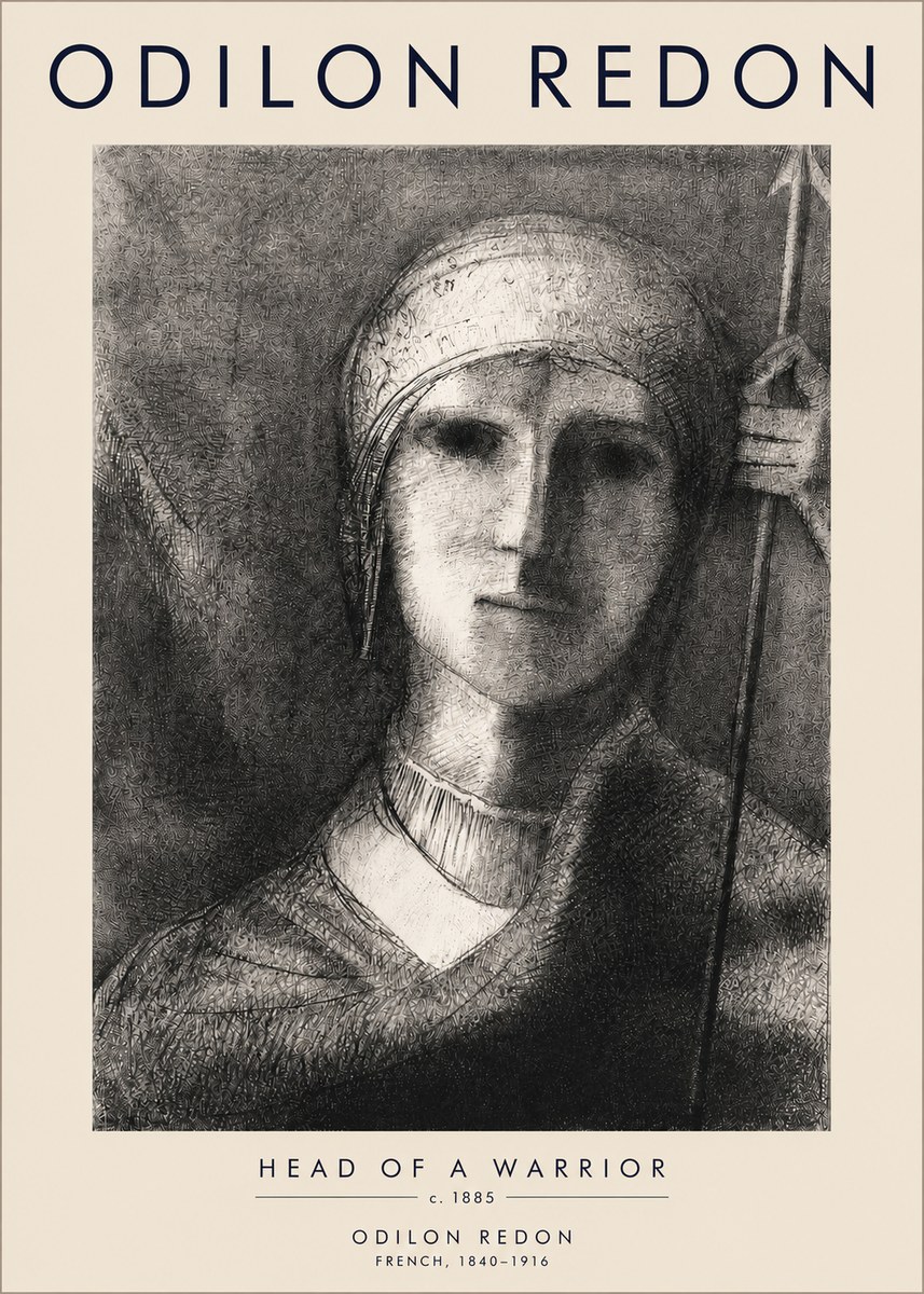 Odilon Redon Head of a Warrior No3 - Poszter