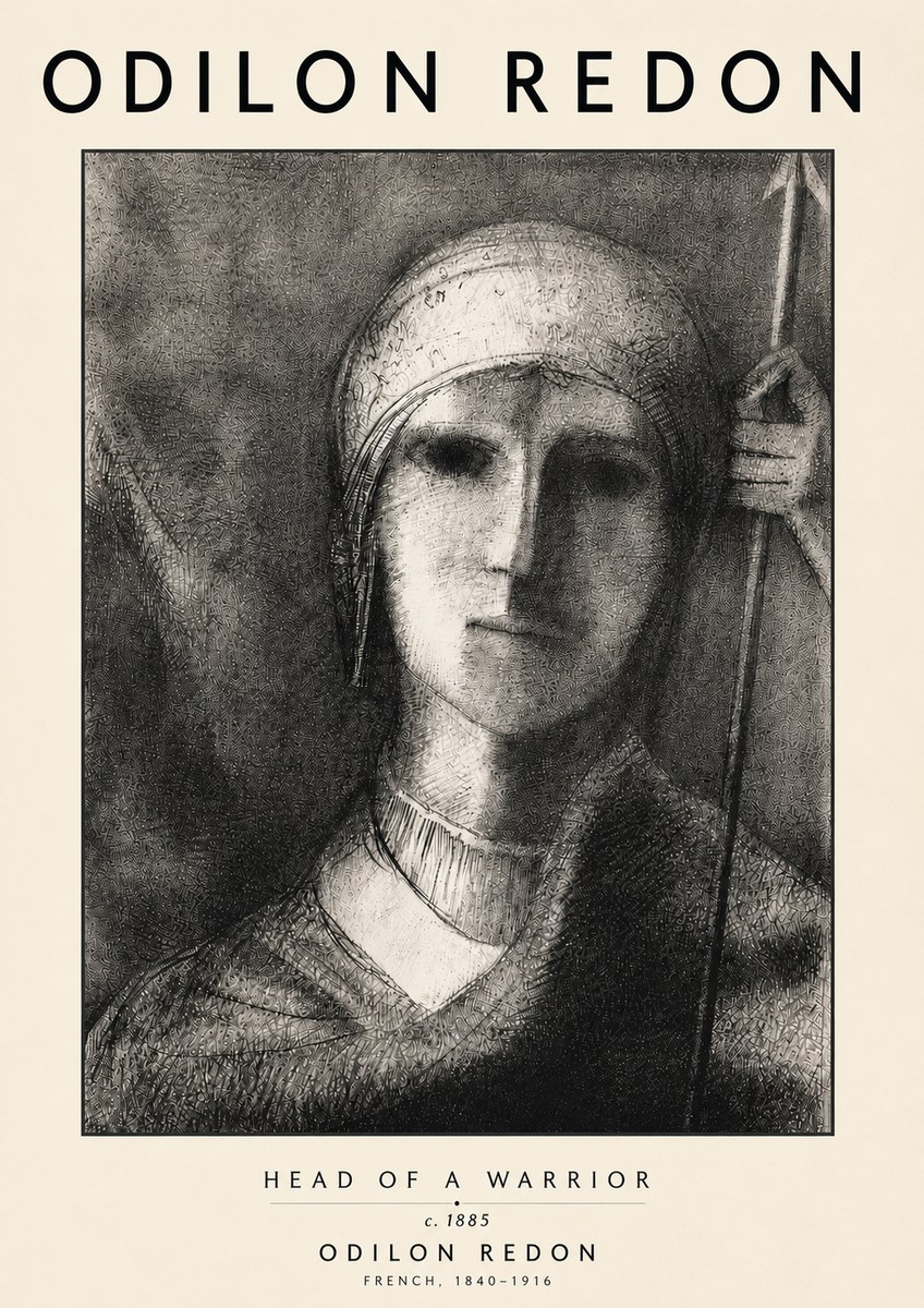 Odilon Redon Head of a Warrior No6 - Poszter