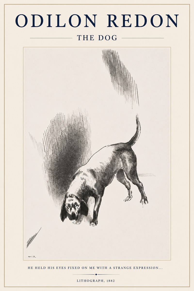 Odilon Redon The Dog No3 - Poszter