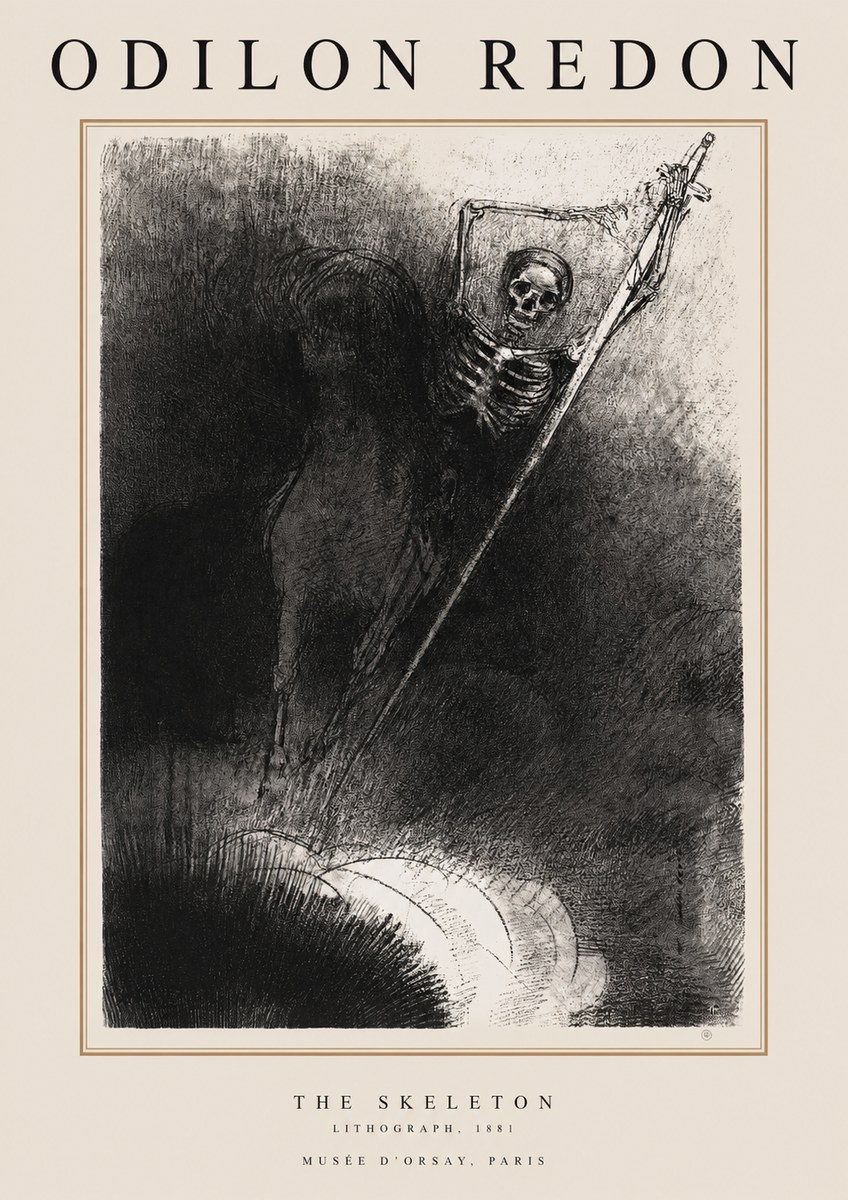 Odilon Redon The Skeleton No1 - Poszter