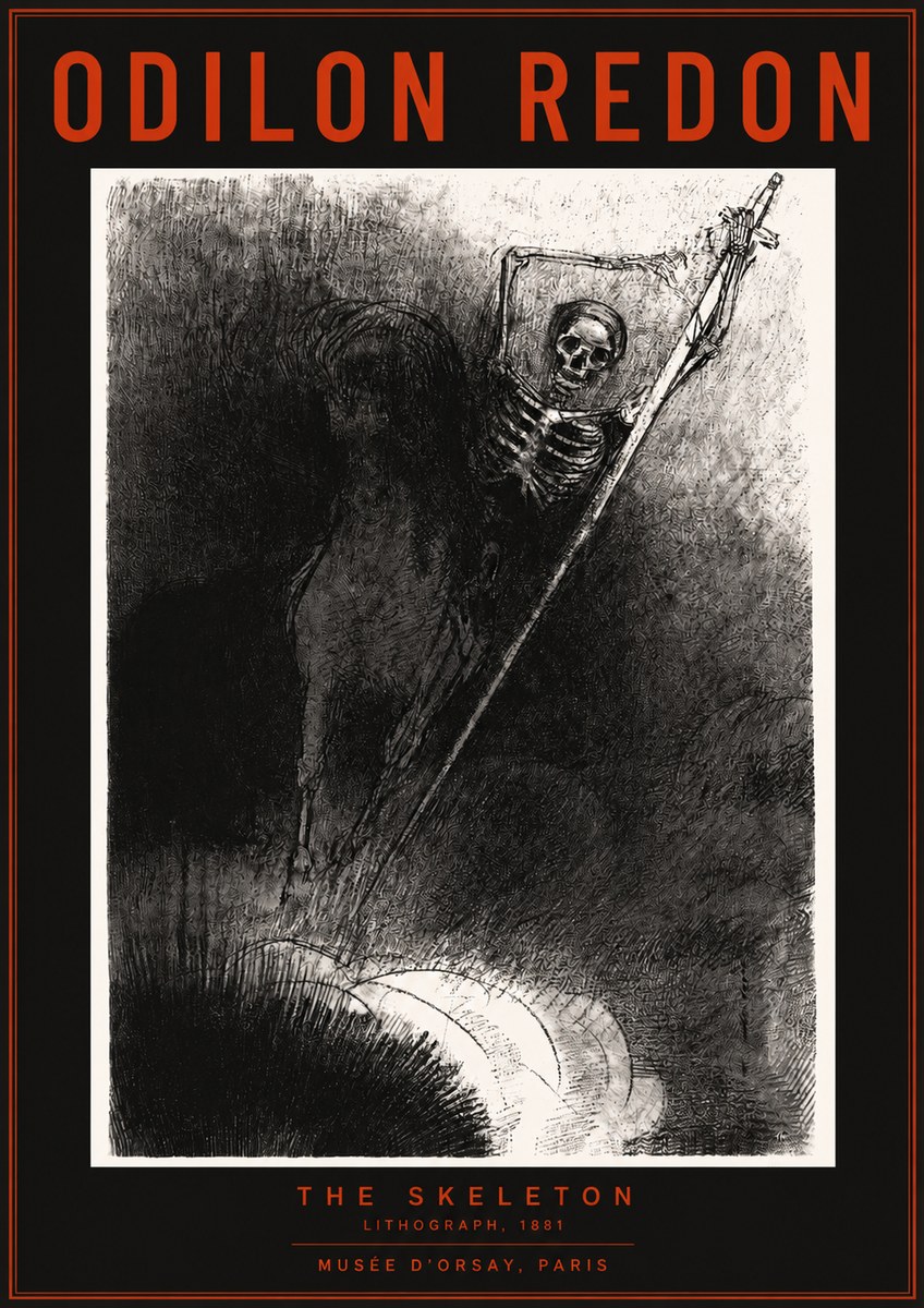 Odilon Redon The Skeleton No2 - Poszter