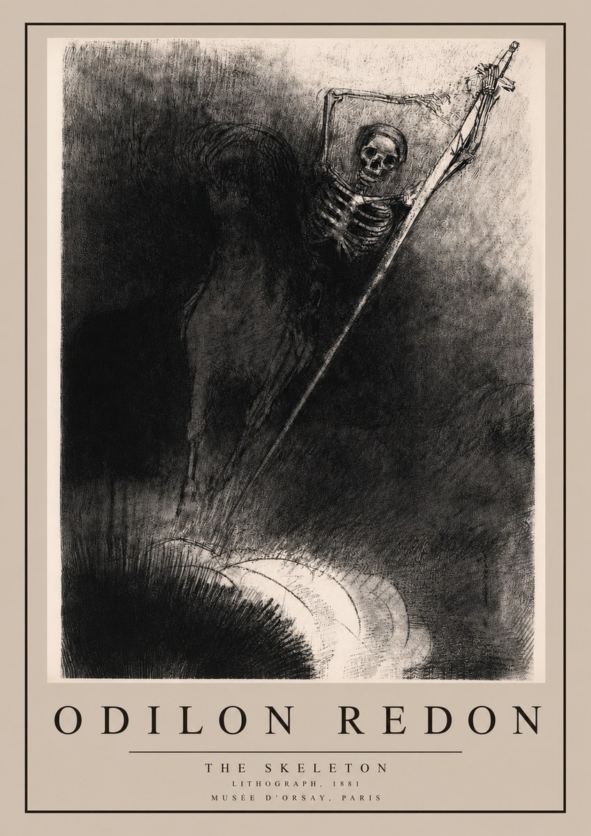 Odilon Redon The Skeleton No3 - Poszter