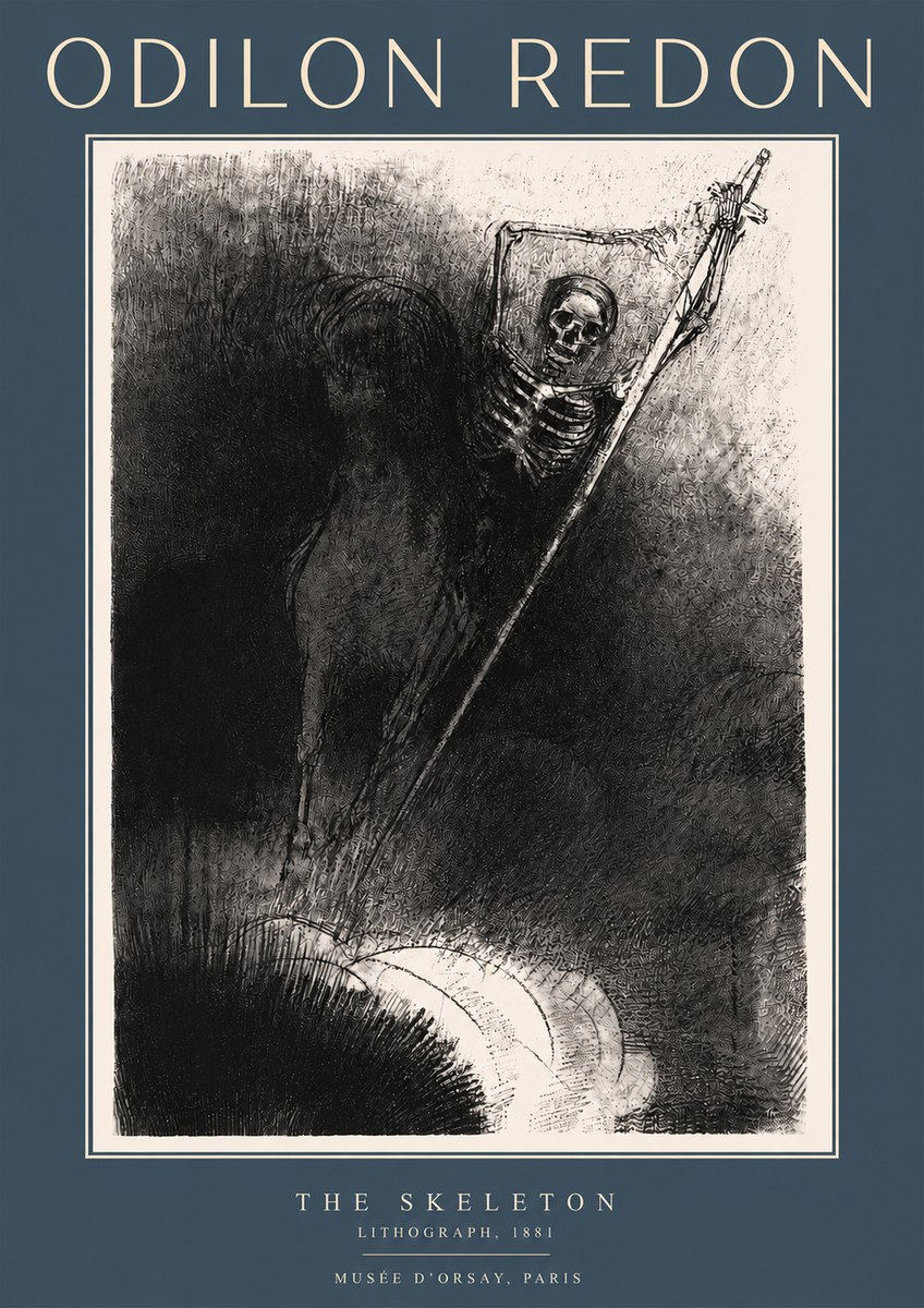 Odilon Redon The Skeleton No4 - Poszter
