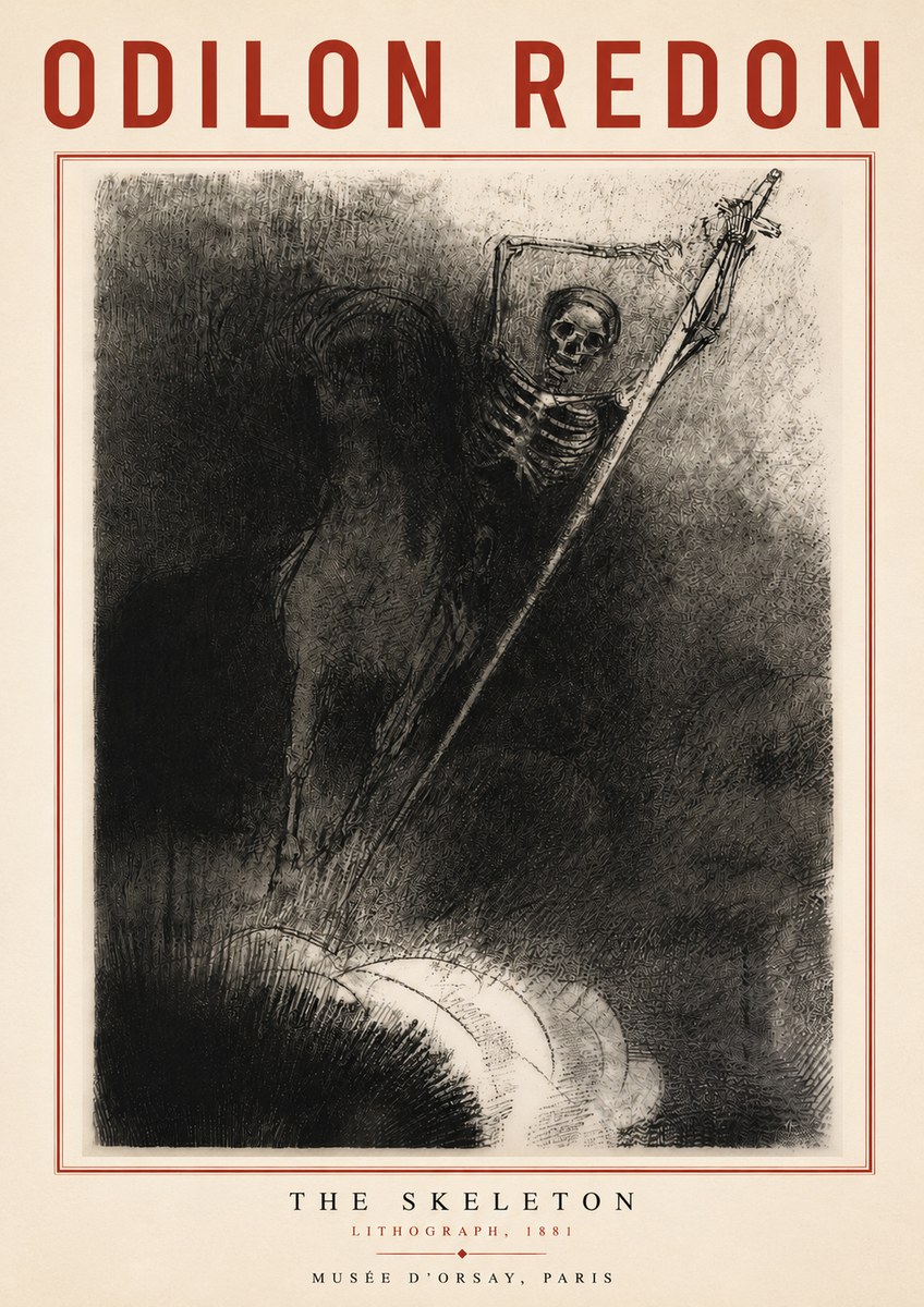 Odilon Redon The Skeleton No5 - Poszter