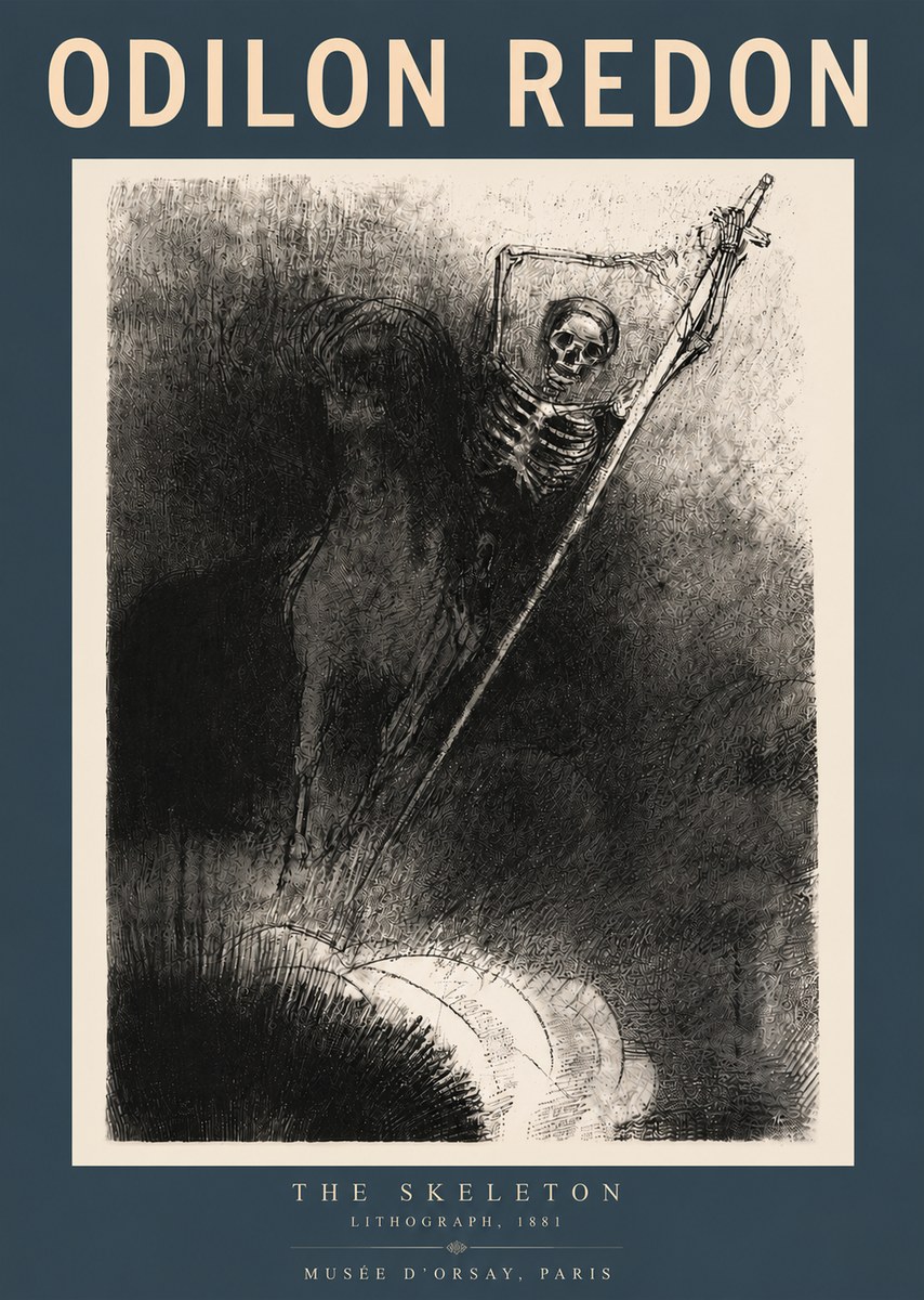 Odilon Redon The Skeleton No6 - Poszter