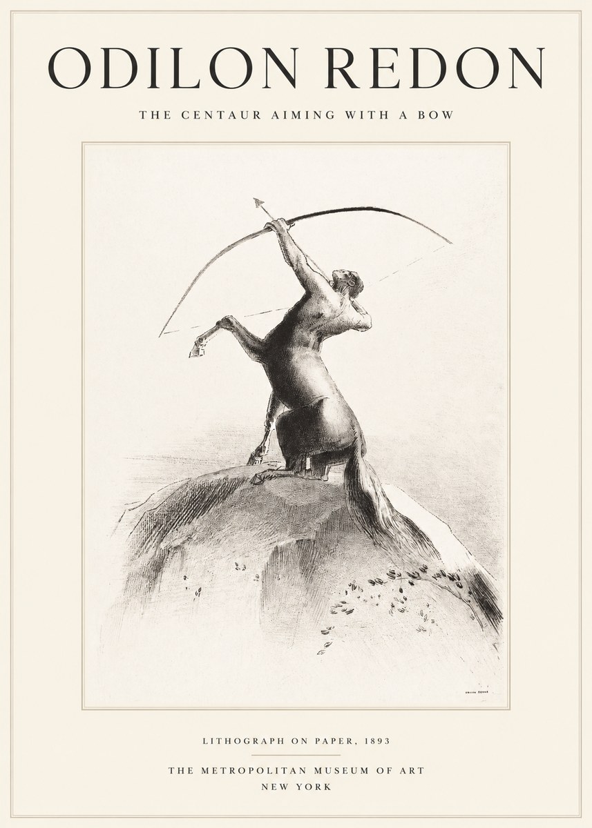 Odilon Redon The Centaur Aiming with a Bow No1 - Poszter