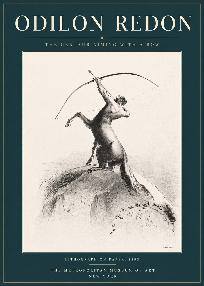 Odilon Redon The Centaur Aiming with a Bow No4 - Poszter