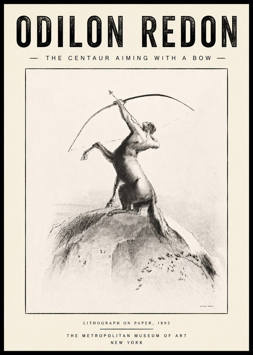 Odilon Redon The Centaur Aiming with a Bow No5 - Poszter